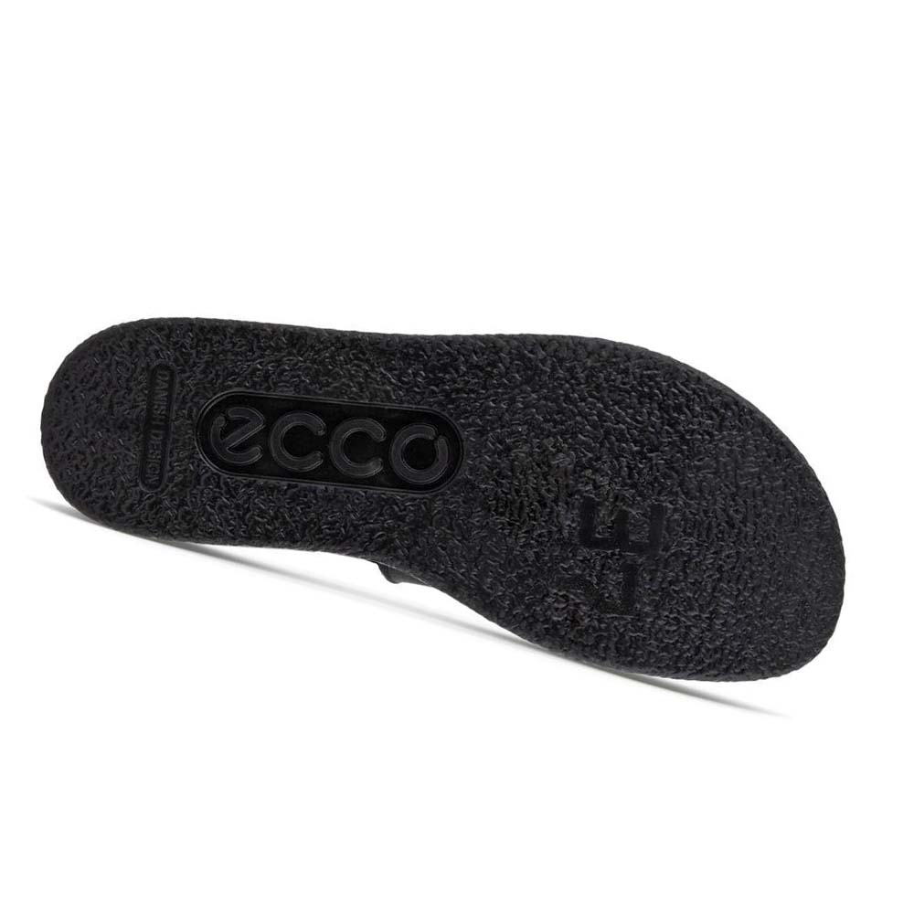 Women's Ecco Flowt Flat Strappys Sandals Black | USA 181FDN